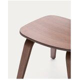 Kave Home Tamno smeđa blagovaonska stolica u dekoru oraha Gena – | shoptok.hr