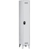 Wolf Garderobna omara, višina predelka 1700 mm, VxŠxG 1850 x 300 x 500 mm, širina razdelka 300 mm, barva korpusa / vrat svetlo siva / svetlo siva | Shoptok.si