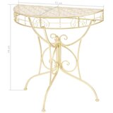 vidaXL Bočni starinski stolić polukružni metalni 72 x 36 x 74 cm zlatni | shoptok.hr
