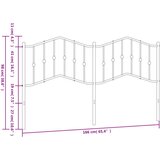 vidaXL Kovinsko posteljno vzglavje črno 160 cm | Shoptok.si