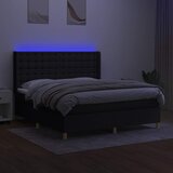  box spring s madracem LED crni 180x200 cm od tkanine | shoptok.hr