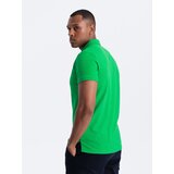 Ombre Men's BASIC single color pique knit polo shirt - neon green | Shoptok.si