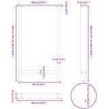  Noge za barski stol Prirodni čelik 2 kom 60 x (100-101) cm Čelik | shoptok.hr