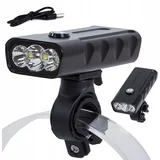 Alu. LED CREE XM-L T6x3 kolesarska luč IPX5 črna USB 7500K