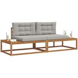  Set vanjskih sofa s jastukom Prirodna i svijetlo siva | Eponuda.com