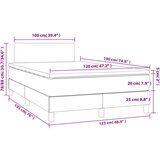 vidaXL Box spring postelja z vzmetnico krem 120x190 cm blago | Shoptok.si