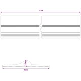  Brtva za garažni pod Crna i Žuta 12 x 90 mm 8 m PVC | shoptok.hr