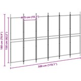  Razdjelnik prostora s 6 panela Bež 300 x 180 cm Tkanina | Eponuda.ba