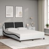  Krevet s madracem bijeli i crni 140 x 190 cm od umjetne kože - Bijela i crna 140 x 190 cm | shoptok.hr