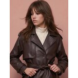 Sinsay Trench kaput od imitacije kože s remenom | shoptok.hr