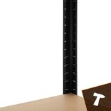 Bigstren metalni regal s 5 polica 180 x 90 x 40 cm, crni, do 1000 kg | shoptok.hr