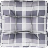  Jastuk za palete sivi karirani 50 x 50 x 12 cm od tkanine | shoptok.hr