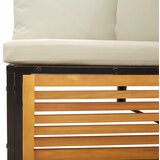  Kutna vrtna sofa s jastucima od masivnog drva bagrema Smeđa | shoptok.hr