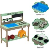 Kinder Home Dječja drvena kuhinja vrtna 80x37x88 cm 2424 Slike