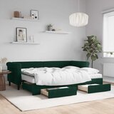  Dnevni krevet na razvlačenje tamnozeleni 80 x 200 cm baršunasti | shoptok.hr