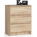 AKORD Komoda, 3 Predali, Hrast Sonoma, (5000332221) | Shoptok.si
