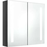 vidaXL led kopalniška omarica z ogledalom sijoče siva 62x14x60 cm | Shoptok.si