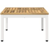  Stolić za kavu Bijela 60 x 60,5 x 36 cm Čvrsto drvo akacije | shoptok.hr