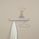Spinder Design Siv/bež kovinski stenski obešalnik s polico Dax Play – | Shoptok.si