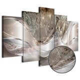  Slika - Sparkling Dandelions (5 Parts) Beige Wide 200x100 | shoptok.hr