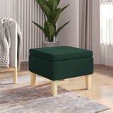 Furnova Stolček z lesenimi nogami temno zelen iz blaga, (22060704) | Shoptok.si