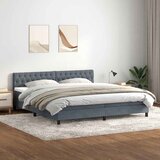 Krevet s oprugama i madracem tamnosivi 180x210 cm baršunasti | shoptok.hr