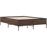  Okvir kreveta boja hrasta 120x200 cm konstruirano drvo i metal | shoptok.hr