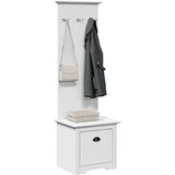 vidaXL Ormar za predsoblje s kukama &quot;BODO&quot; bijeli 50x40x157 cm cijene