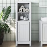  The Living Store Kopalniška omarica BERG bela 40x34x110 cm trdna borovina - Kopalniška Omarica, (21503137) | Shoptok.si
