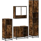  4-dijelni set kupaonskog namještaja boja hrasta drveni | shoptok.hr