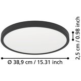 Eglo 901301-LED plafonsko svetlo fueva LED/17W/230V 2700/4000/6500K pr.38,9cm crna | Eponuda.com