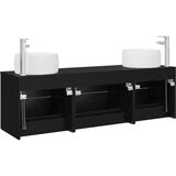  Set namještaja za kupaonicu 3 kom. Crna 49,5 x 44,5 x 66 cm | shoptok.hr
