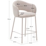 Kave Home Krem barska stolica (visine sjedala 65 cm) Maina – | shoptok.hr