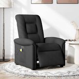 Maison Chic Električni masažni naslanjač - Relax naslanjač črno blago, (22134790) | Shoptok.si