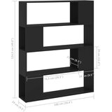 vidaXL ormarić za knjige / sobna pregrada crni 100 x 24 x 124 cm | shoptok.hr