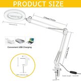 EHIOG Zložljiva LED namizna svetilka z lupo 10x, profesionalna lučka za natančno delo | Shoptok.si