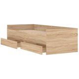  Okvir kreveta s ladicama boja hrasta 75 x 190 cm za jednu osobu | shoptok.hr