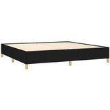  Krevet s oprugama i madracem crni 200x200 cm od tkanine | shoptok.hr