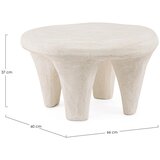 BIZZOTTO Krem okrugao stolić za kavu od polyresina 60x66 cm Albin &amp;ndash; Slike