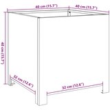 vidaXL Vrtne sadilica 40x40x40 cm od nehrđajućeg čelika | shoptok.hr