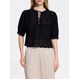 Reserved Rupičasta bluza - crno | shoptok.hr