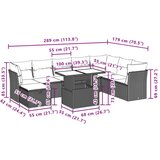 vidaXL 9-dijelni set vrtnih sofa s jastucima bež od poliratana | shoptok.hr