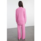 Trendyol Pink Polo Neck Twill Knitwear Bottom-Top Set | Shoptok.si
