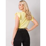 Fashion Hunters Women's yellow blouse with a print | shoptok.hr