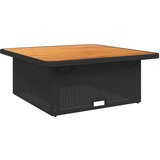  Vrtni stol crni 110 x 110 x 71 cm poliratan i bagremovo drvo | shoptok.hr