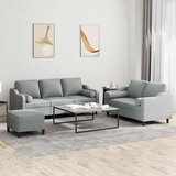 vidaXL 3-dijelni set sofa s jastucima svjetlosivi od tkanine | shoptok.hr
