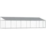  Kavez za pse s krovom i vratima sivi 8x2x2 m pocinčani čelik | Eponuda.com