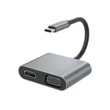 HUB001 dock station 4 IN 1 Sivi