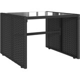  4-dijelni set vrtnih sofa od poliratana s jastucima crni | shoptok.hr