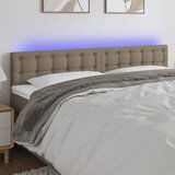 Maison Chic led posteljno vzglavje - vzglavna omarica - nočna omarica taupe 200x5x78/88 cm blago, (21706275) | Shoptok.si